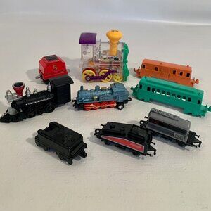 Toy Train Engines Mixed Lot Of 9 Cast Iron Locomotive Engine Passenger Coal Soma